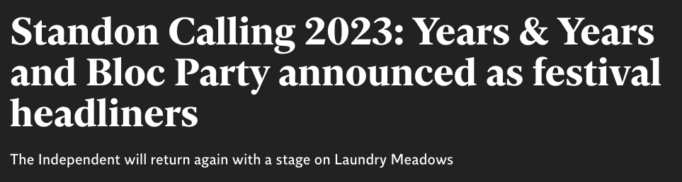 Our first names for Standon Calling 2023 have been released!